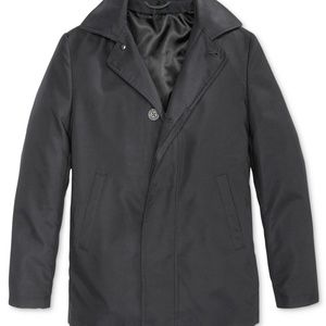 Big Boys Ralph Lauren Plain Button Coat Black